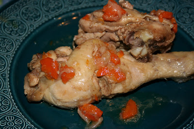 Pollo con carote e cipolle e zenzero - Cardamomo & co
