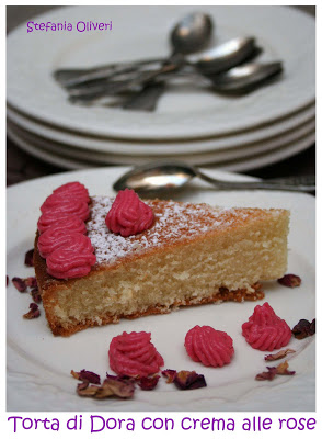 Torta di riso con crema pasticciera alle rose - Cardamomo & co