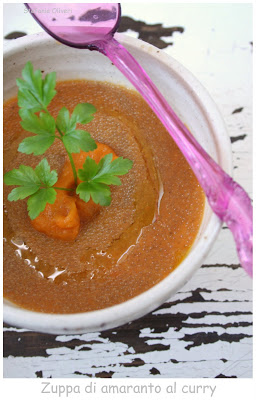 Zuppa di amaranto con carote al curry - Cardamomo & co