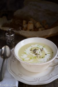 Vichyssoise zuppa di porri senza glutine - Cardamomo & co