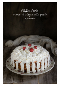 Chiffon Cake alla crema di ciliegie e panna - Cardamomo & co