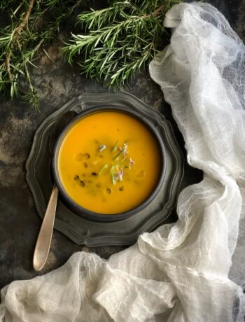 Zuppa di zucca e rosmarino senza patate - Cardamomo & co